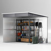 Outsunny 8.5' X 6' Metal Outdoor Storage Shed With Window, Lockable Doors|Outsunny Remise De Rangement En Metal Avec Fenetre, Portes Verrouillables
