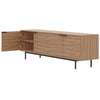 Nordika Hamilton 70" TV Stand with 4 Storage Cabinets - Light Walnut | Meuble pour téléviseur Hamilton de Nordika de 70 po avec 4 armoires de rangement - noyer clair