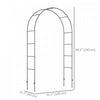 Outsunny 7.9ft Garden Arch Trellis, Metal Arch For Climbing Plants