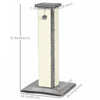 Pawhut 32" Tall Cat Scratching Post For Indoor Cats And Kittens, Vertical Claw Scratcher, Sisal Cat |Pawhut Arbre A Chat 32" De Haut Pour Chats Et Chatons D'interieur, Griffoir Vertical, Griffoir En Si