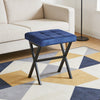 Owen Multi-Purpose Seating Accent Stool with Metal Legs,Blue Accent Chair | Tabouret d’appoint polyvalent Owen avec pieds en metal, couleur bleu