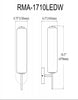 Dainolite Ramona LED Wall Sconce 10w Aged Brass Clear Fluted Glass Lamp|Applique murale Ramona de Dainolite en verre cannelé transparent, avec fini laiton vieilli et ampoule à DEL de 10 W