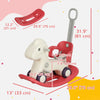 Qaba Rocking Horse, 4 In 1 Baby Ride On Horse, Push Car, Sliding Car With Detachable Balance Board &|Qaba Cheval A Bascule 4 En 1 Pour Bebe, Voiture A Pousser, Voiture Coulissante Avec Planche D'equili