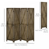 Homcom 5.6ft 4-panel Wooden Room Divider With Foldable Design|Homcom Separateur De Piece En Bois A 4 Panneaux De 5,6 Pi Pliable