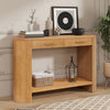 Olivia 47.25“ Modern Sofa Table with Storage and Drawer - Brown | Console moderne Olivia 120 cm avec rangement et tiroirs - brune