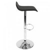 LumiSource Ale Black Fabric Contemporary Adjustable Height Barstool with Swivel - Set of 2|Tabouret pivotant contemporain Ale à hauteur réglable en tissu noir - ensemble de 2