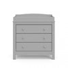 Graco Noah 3 Drawer Chest with Changing Topper - Pebble Gray Dresser