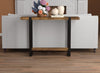 47” Console Table With 1 Shelf - Reclaimed Wood Look With Black Metal | Console de 47 po avec 1 tablette - apparence de bois recyclé avec métal noir