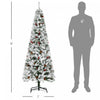 Homcom 6ft Snow Artificial Christmas Tree With Pine Cone, Red Berry|Homcom Arbre De Noel Artificiel De Neige Avec Pomme De Pin