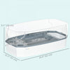 PawHut Turtle Tank, Turtle Aquarium with Basking Platform, Water Pump, Filter Layer Design, Full View Reptile Habitat, Easy to Clean and Change Water, Multi Functional Area
