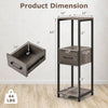 Costway 2 Pack 3 Tier Tall Metal Plant Stand Indoor Plant Table With Drawer Anti-tipping Devices