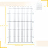 PawHut Dog Playpen Puppy Play Pen, 8 Panels Pet Exercise Fences for Outside Indoor, 36"H