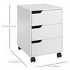 Homcom 3 Drawer File Cabinet|Homcom Classeur 3 Tiroirs