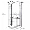 Outsunny 7' Metal Garden Arch W/ Gate, Decorative Arbor For Climbing Plant|Outsunny Arbor Decoratif Pour Plantes Grimpantes