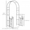 Outsunny Metal Garden Arch W/ Gate Garden Arbor Trellis For Climbing Plants|Outsunny Arche De Jardin En Metal Avec Portail Arbre De Jardin Treillis