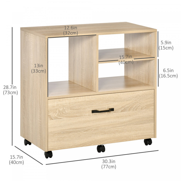 Vinsetto Filing Cabinet With Hanging Rail