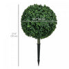 HOMCOM Set of 2 Artificial Boxwood Topiary Trees with Ground Stakes