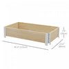 Outsunny Foldable Wooden Raised Garden Bed With Open Bottom|Outsunny Lit De Jardin Sureleve En Bois Pliable Avec Fond Ouvert