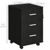 Vinsetto 3 Drawer File Cabinet With Lock And Keys For Home Office|Vinsetto Classeur A 3 Tiroirs Avec Serrure Et Cles Pour Bureau