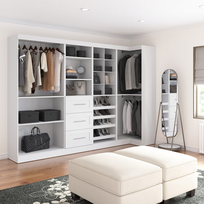 Bestar Pur 83 W Walk-In Closet Organizer - White