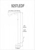 Dainolite LED Swing Arm Floor Lamp 9w Satin Nickel Finish|Lampe à pied de Dainolite à bras articulé, avec fini nickel satiné et ampoule à DEL de 9 W