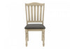 Dining Chair Set of 2 Dining Room Kitchen Side Antique Grey Fabric Wood Legs Transitional|Ensemble de 2 chaises de salle à manger de style transitionnel avec tissu gris antique et pattes en bois pour la cuisine et la salle à manger