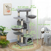 Pawhut 52.5" Cat Tree, Cat Tower For Indoor Cats With Scratching Posts, Cat Condos, Bed, Platforms, |Pawhut Arbre A Chat De 52.5", Tour Pour Chats D'interieur Avec Griffoirs, Condos Pour Chats, Lit, Pl