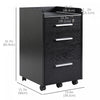 Homcom 3-drawer Mobile File Cabinet Office Filing Cabinet|Homcom Classeur Mobile 3 Tiroirs Classeur De Bureau Noir