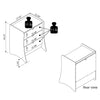 Coney Mid-Century Modern 2-Piece Dresser Set in White | Ensemble de commode 2 pieces Coney style milieu du siecle en blanc