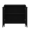 Nordika Slim 2-Door Storage Console Accent Cabinet - Black | Armoire décorative de rangement mince Nordika à 2 portes - noire