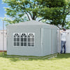 Outsunny 10' X 10' Pop-up Canopy Tent, Sidewalls, Carry Bag Included, Grey