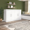 Bestar Pur 69 W Full Cabinet Bed with Mattress - White|Armoire-lit double Pur de Bestar de 69 po (L) avec matelas - blanche