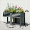Outsunny Wooden Raised Garden Bed with Legs and 6 Drainage Holes