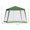 Outsunny 10x10ft Party Tent Canopy With Netting, Patio Screen House Slant Leg Outdoor Gazebo Sun Sha|Outsunny 10' X 10' Tente Gazebo Patio Auvent Abri Soleil Fete Activite En Plein Air Jardin Maille Ec