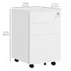 Vinsetto 3-drawer Vertical Filing Cabinet For Letter A4 Legal Size|Vinsetto Classeur Vertical A 3 Tiroirs Pour Lettre A4 Format Legal