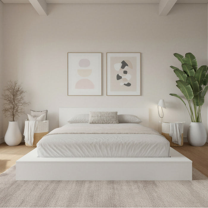 Kanso Low Platform Bed Set King Bed