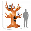 Outsunny 9ft Inflatable Halloween Haunted Pumpkin Tree W/ LEDs|Outsunny Citrouille Hantee D'halloween Gonflable De 9 Pieds Avec LED