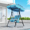 Outsunny 1-seat Patio Swing Chair With Adjustable Canopy And Cushions
