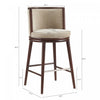Evalyn Modern Wood Upholstered Barstool in Natural - Set of 2 | Tabouret de bar moderne en bois et tissu Evalyn, naturel - Lot de 2