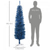Homcom Pencil Artificial Christmas Tree, Pencil Xmas Tree, Deep Blue|Homcom Sapin De Noel Artificiel Fin 6pi, Bleu Profond