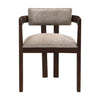 Evelyn Rubberwood Dining Chair with Armrests and Upholstery Seating Set of 2,Espresso | Evelyn Ensemble de 2 chaises de salle a manger en bois de caoutchouc avec accoudoirs et assise rembourree, expresso