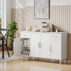 HOMCOM 55" Modern Sideboard Buffet Cabinet with Soft-Close Doors White