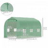 Outsunny 6.6' X 11' X 7' Walk-in Greenhouse Outdoor Plant Tunnel, Green|Outsunny Serre Tunnel Pour Plantes D'exterieur 6,6' X 11' X 7', Vert