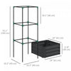 Outsunny Galvanized Raised Garden Bed With 3-tier Trellis Tomato Cage Grey|Outsunny Lit De Jardin Sureleve Galvanise Avec Cage En Treillis, Gris