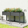 Outsunny Galvanized Raised Garden Bed with Legs, 71" x 22" x 31.5"