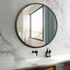 Arcus 30" X 30" Hand Crafted Round Mirror - Black|Miroir rond Arcus 30 po x 30 po fabriqué à la main - noir