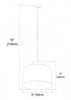 Dainolite Kup 1 Light Metal Pendant White Finish Lamp|Luminaire suspendu Kup de Dainolite en métal, avec fini blanc et 1 ampoule