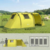Outsunny 3-4 Person Camping Tent with 2 Rooms, Waterproof Family Tent