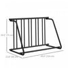 Soozier Single-sided Bike Rack Stand With 3-bike Capacity, Black