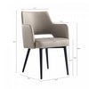 Tremont Modern Metal Vegan Leather Armchair in Taupe | Fauteuil moderne Tremont en metal et cuir vegetalien taupe